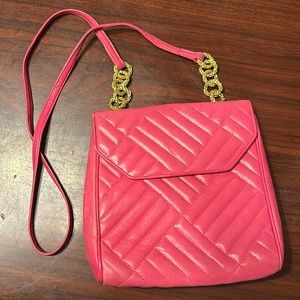 Jay Herbert Vintage Fuschia Parquet Shoulder Purse